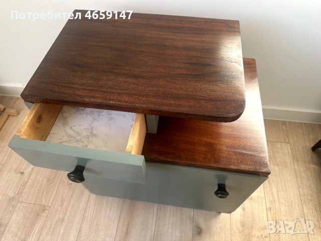 Две реставрирани дървени нощни шкафчета, снимка 4 - Шкафове - 52709528