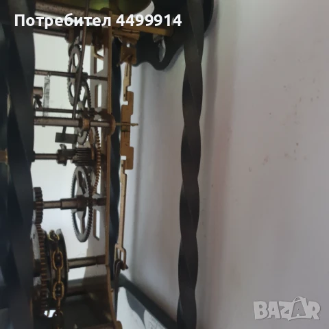 Стенен часовник Hermle,задвижван от тежести, ковано желязо, снимка 10 - Антикварни и старинни предмети - 51244645