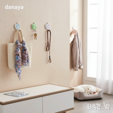 6389 Самозалепващи закачалки Ябълки, 3 броя, снимка 2 - Други - 53365507