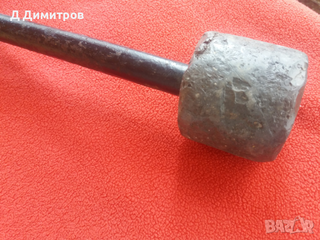 Примитивна оловна гира от 60те!, снимка 3 - Антикварни и старинни предмети - 36546637