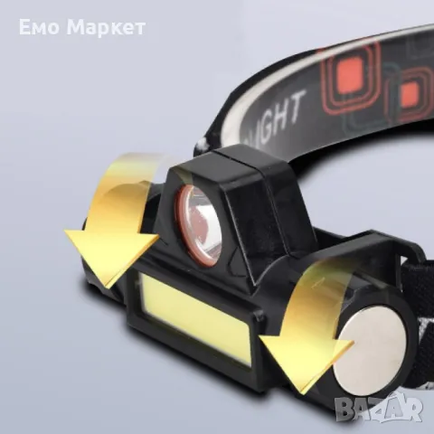 FL 61 Челник с регулируема LED и COB яркост, магнитен клипс и USB зареждане, снимка 6 - Къмпинг осветление - 49263278