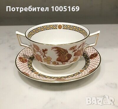 Английски костен порцелан на Wedgwood - Golden Cockerel, снимка 2 - Сервизи - 28172330