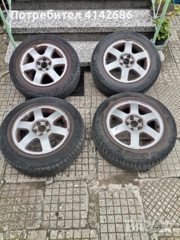 Алуминиеви джанти с летни гуми за Голф 4 и Ауди А3 