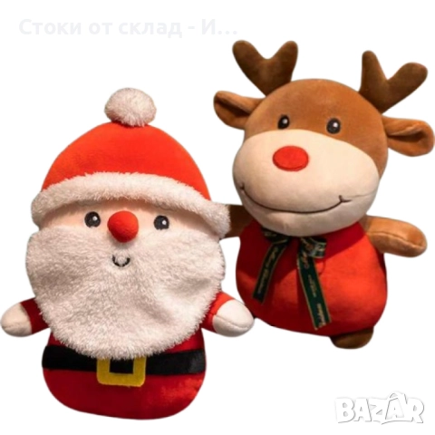 Коледна плюшена играчка 25см –  Еленче, снимка 2 - Плюшени играчки - 51715146