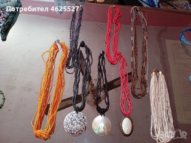 Колиета от мъниста и естествени материали , снимка 4 - Колиета, медальони, синджири - 52089550