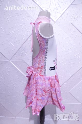 Детска рокля за спортни танци  или фигурно пързаляне,  изработена от ликра .  Модела е подходящ за д, снимка 3 - Детски рокли и поли - 44085682