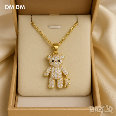 Колие мече! Медицинска стомана и 18к позлата! 