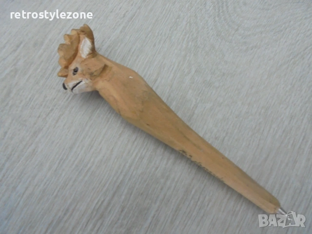 № 8447 Стара дървена химикалка – фигура елен  