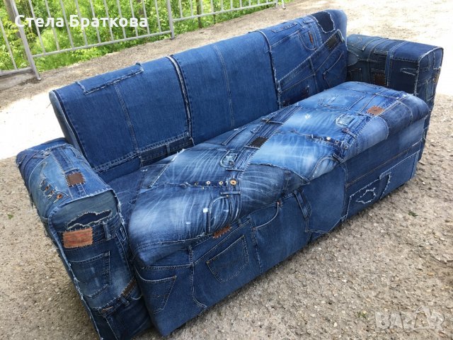 Дънкови дивани , снимка 3 - Дивани и мека мебел - 32757648