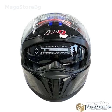 Каска с вградени слънчеви очила M69 - Размер S, M, L, XL - Черно/Синьо, снимка 6 - Аксесоари и консумативи - 50720470