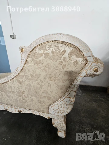 Ретро диван-лежанка в стил "Барок", снимка 2 - Дивани и мека мебел - 50950275