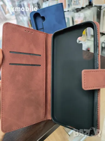 Samsung Galaxy A55 5G велурен калъф тип тефтер, снимка 4 - Калъфи, кейсове - 48320234