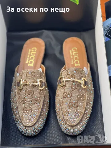 Gucci Дамски Бежови Чехли Гучи Код E224