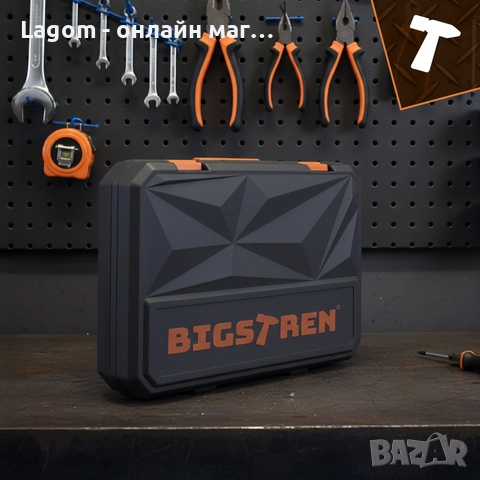 Професионален комплект инструменти Bigstren, гаечни ключове, битове, глави 3/8, 1/4, 72T, куфар, снимка 10 - Други инструменти - 52885941