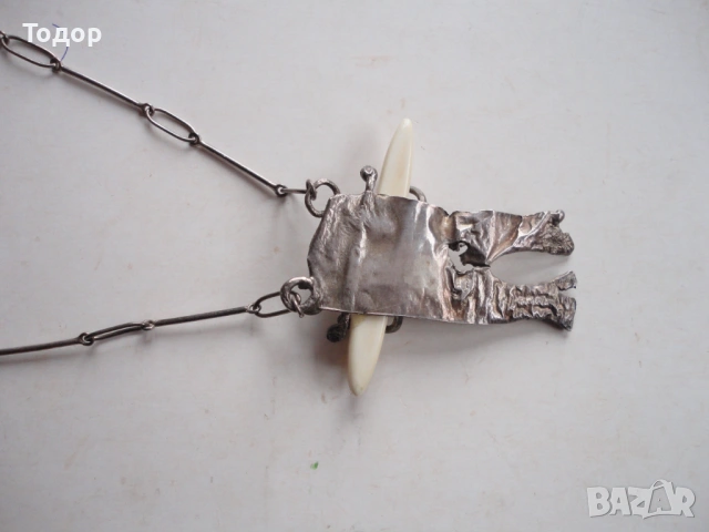 Дизайнерско сребърно колие амулет, снимка 6 - Колиета, медальони, синджири - 53323131