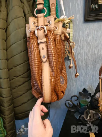 FOSSIL чанта естествена кожа, снимка 3 - Чанти - 47813244