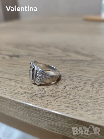 Мъжки сребърен пръстен , снимка 4 - Пръстени - 53058458