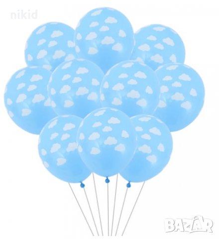 Облак Обикновен надуваем латекс латексов балон парти хелий или газ, снимка 1 - Други - 33361992
