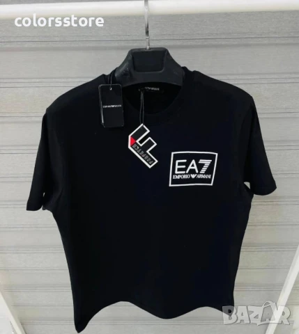 Мъжка Черна тениска  EA /IM188u, снимка 2 - Тениски - 50841507