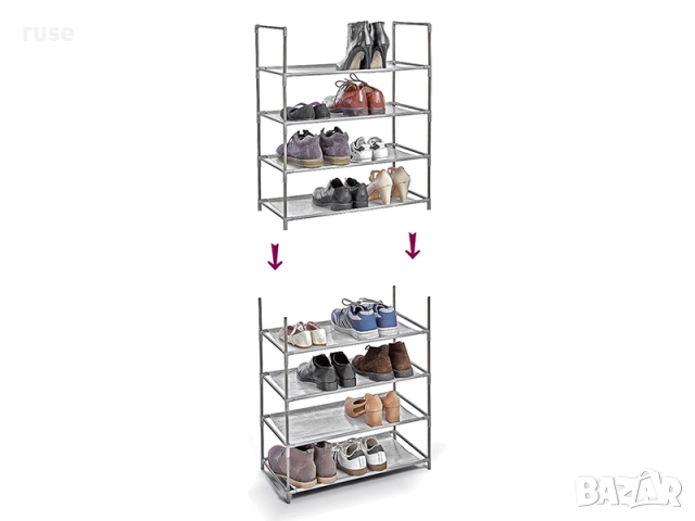 НОВИ! Етажерка за обувки 4 рафта 12 чифта, снимка 3 - Други - 52519164