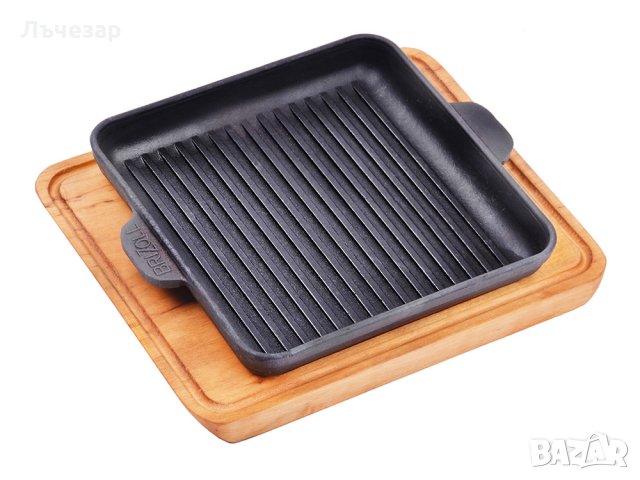 Чугунени грил тигани квадратни, 18 см, 24 см, 26 см, 28 см, 35 см, снимка 6 - Съдове за готвене - 10329972