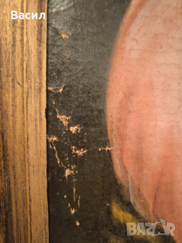 Стара религиозна картина – Богородица с Младенеца, снимка 9 - Картини - 53007429