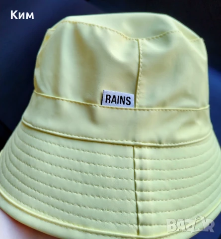Шапка идиотка RAINS жълта , снимка 5 - Шапки - 50586439