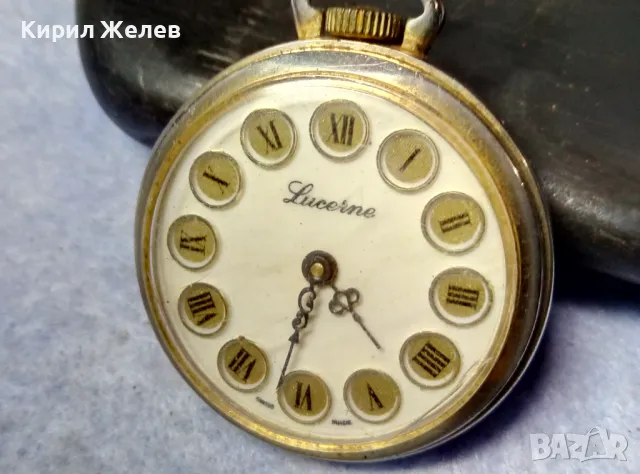 LUCERNE SWISS MADE Стар ОРНАМЕНТИРАН ЛЕКСОЗЕН ПОЗЛАТЕН ДЖОБЕН ЧАСОВНИК със СРЕБЪРЕН КАПАК 50136, снимка 12 - Антикварни и старинни предмети - 49487223
