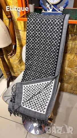 шалове %100 Кашмир Размер 1.90x65 Louis Vuitton , снимка 5 - Шалове - 52907978