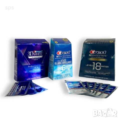 Избелващи ленти за чувствителни зъби CREST 3D Whitestrips Gentle Routine - Оригинални, снимка 4 - Комплекти и лотове - 52241478