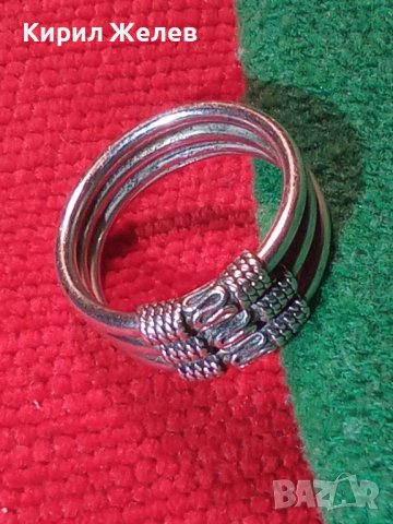 СТАР СРЕБЪРЕН РЕТРО ПРЪСТЕН ВИСОКА ПРОБА СРЕБРО МАЙСТОСКИ - Тип КРАЛСКА ПЛЕТКА ОРНАМЕНТИКА 27349