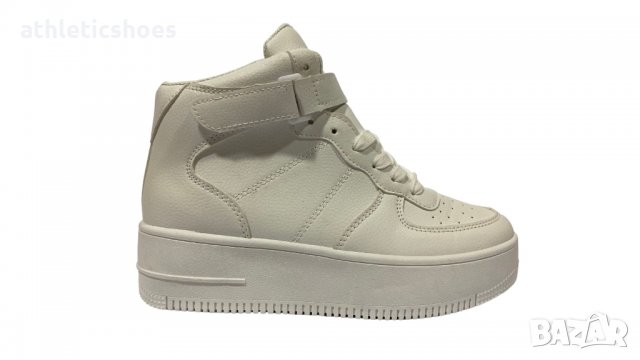 Дамски кожени кецове на платформа в черно -2245, снимка 2 - Кецове - 33933359