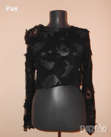 Дантелена блуза AMARINE S размер, снимка 2 - Блузи с дълъг ръкав и пуловери - 50692393