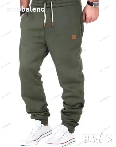 Мъжки зимни спортни ежедневни панталони с ластик на талията, 5цвята , снимка 5 - Спортни дрехи, екипи - 47793195