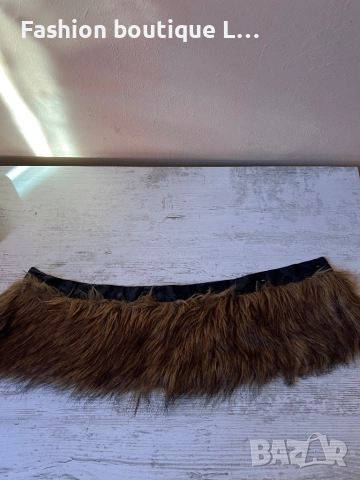 Пухена яка с косъм подходяща за яке или друга дреха 🖤