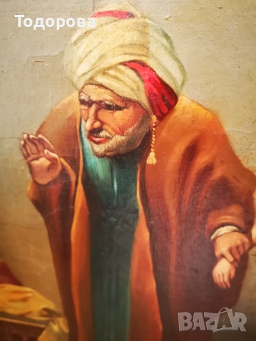 Картина масло-Rudolf Ernst/Търговец продава робиня на султан Baezit 2/, 20 000 €, снимка 8 - Картини - 52126926