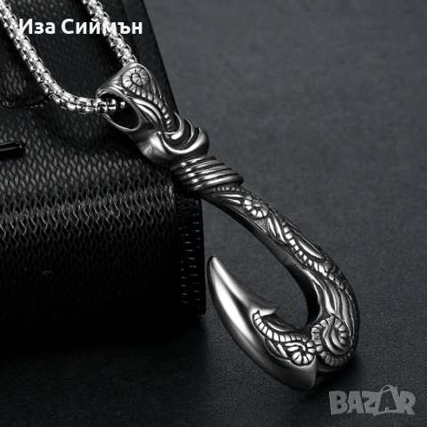 Викингско колие рибарска кука, снимка 2 - Колиета, медальони, синджири - 36437316