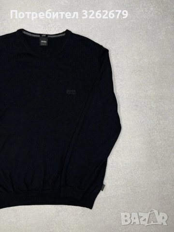 Hugo Boss wool 100% оригинален пуловер размер XL, снимка 4 - Пуловери - 52393428