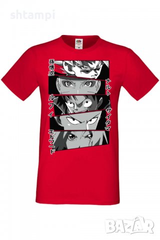 Мъжка тениска Anime Heroes Naruto Goku Luffy Sakura,Анимация,игра,Празник,Повод,, снимка 3 - Тениски - 38074950