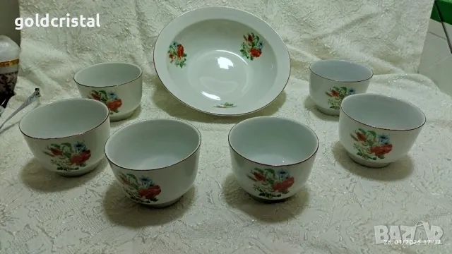 Стар български порцелан купички и купа , снимка 5 - Антикварни и старинни предмети - 48828513