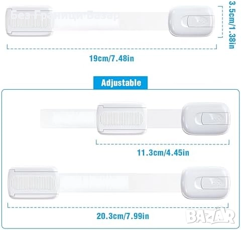 Нови Предпазни ленти за шкафове и уреди за защита на деца – 8 броя, снимка 2 - Други стоки за дома - 52219995