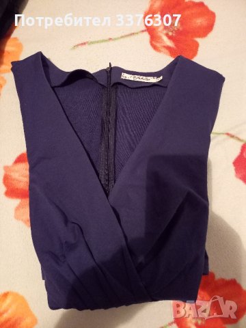 Продавам нова рокля тъмносиня от памук и еластин XL, снимка 5 - Рокли - 43434772