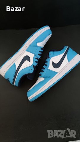 Nike Air Jordan 1 Low unc сини обувки маратонки размер 43 номер 42 налични маратонки нови ниски, снимка 9 - Маратонки - 39190651