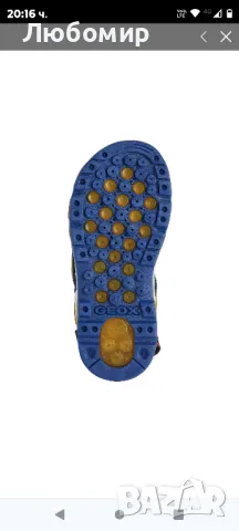 Geox Sandal JS Android Boy/Унисекс Royal/Жълто

, снимка 5 - Детски сандали и чехли - 47315816