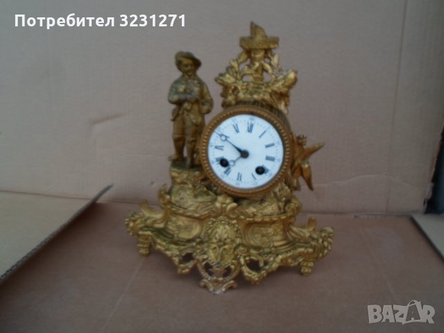 Старинен френски каминен/бодуарен часовник-работещ, снимка 9 - Антикварни и старинни предмети - 34946431