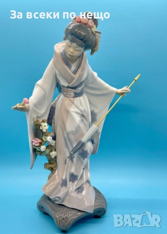 Lladro Spain  Japanese Geisha “Teruko” w/ Folded Parasol  “Гейшата” Код P1697