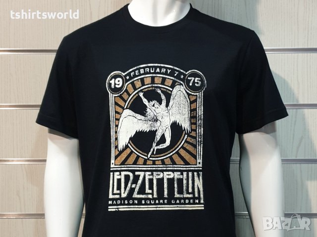 Нова мъжка тениска с дигитален печат на музикалната група Led Zeppelin - Madison Square Garden, снимка 6 - Тениски - 36869729