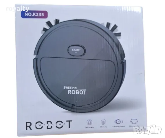 Интелигентна прахосмукачка робот 3в1 две четки и моп за почистване на домакинство, снимка 2 - Прахосмукачки - 49052950