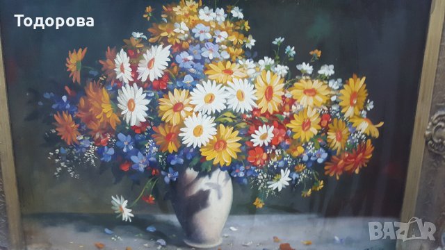 Авторска картина, снимка 3 - Антикварни и старинни предмети - 28903829