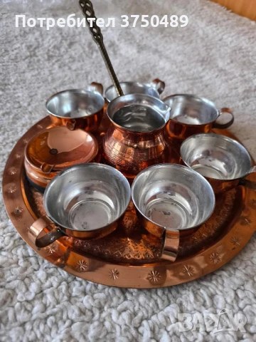 Меден сервиз за кафе от 9 части, снимка 2 - Сервизи - 50600022